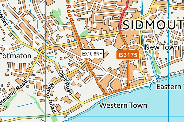 EX10 8NF map - OS VectorMap District (Ordnance Survey)