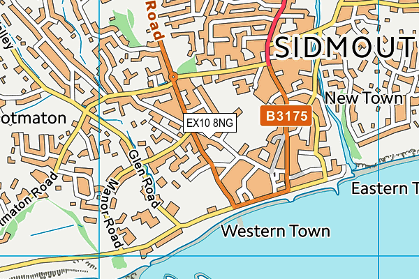 EX10 8NG map - OS VectorMap District (Ordnance Survey)