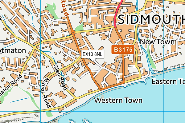 EX10 8NL map - OS VectorMap District (Ordnance Survey)