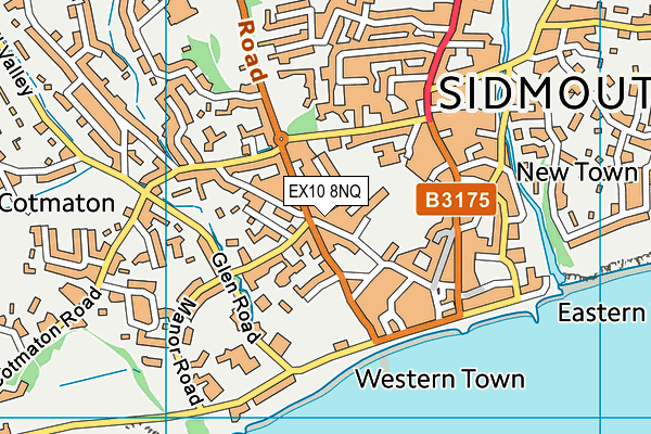 EX10 8NQ map - OS VectorMap District (Ordnance Survey)