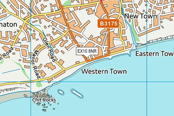 EX10 8NR map - OS VectorMap District (Ordnance Survey)