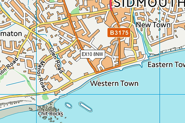 EX10 8NW map - OS VectorMap District (Ordnance Survey)