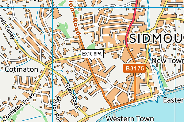 EX10 8PA map - OS VectorMap District (Ordnance Survey)