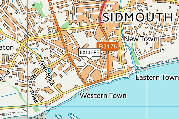 EX10 8PE map - OS VectorMap District (Ordnance Survey)