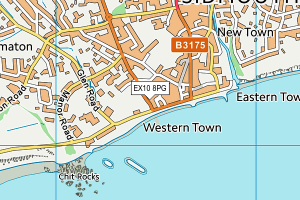 EX10 8PG map - OS VectorMap District (Ordnance Survey)