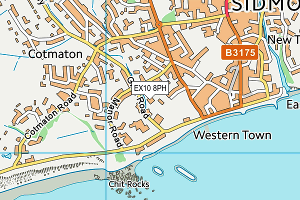 EX10 8PH map - OS VectorMap District (Ordnance Survey)