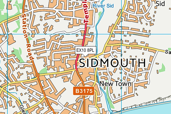 EX10 8PL map - OS VectorMap District (Ordnance Survey)