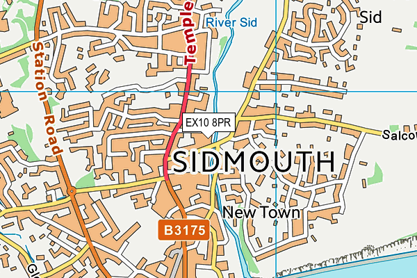 EX10 8PR map - OS VectorMap District (Ordnance Survey)