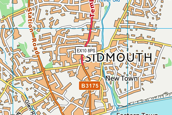 EX10 8PS map - OS VectorMap District (Ordnance Survey)