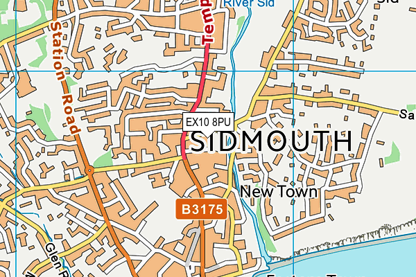 EX10 8PU map - OS VectorMap District (Ordnance Survey)