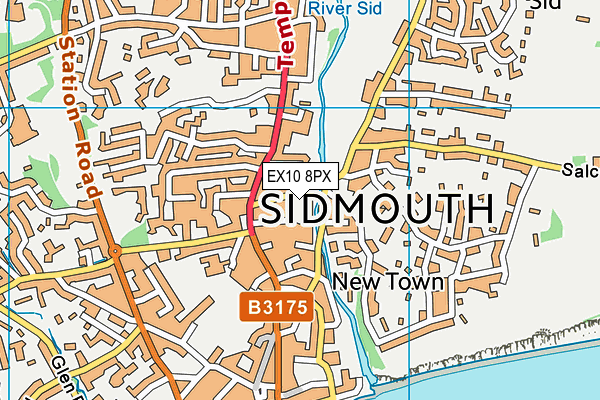 EX10 8PX map - OS VectorMap District (Ordnance Survey)