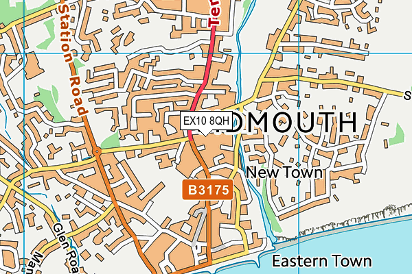 EX10 8QH map - OS VectorMap District (Ordnance Survey)