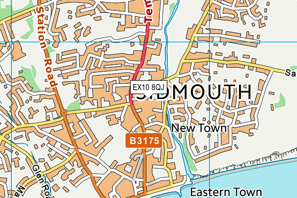 EX10 8QJ map - OS VectorMap District (Ordnance Survey)