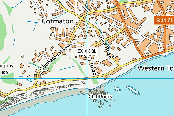 EX10 8QL map - OS VectorMap District (Ordnance Survey)