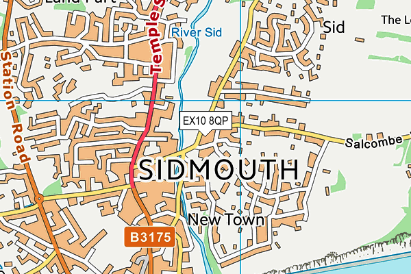 EX10 8QP map - OS VectorMap District (Ordnance Survey)