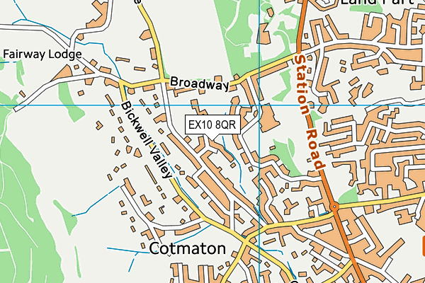 EX10 8QR map - OS VectorMap District (Ordnance Survey)