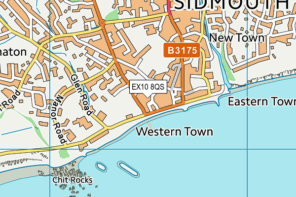 EX10 8QS map - OS VectorMap District (Ordnance Survey)