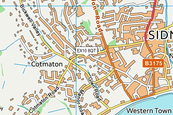 EX10 8QT map - OS VectorMap District (Ordnance Survey)