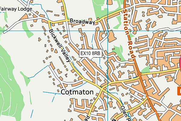 EX10 8RB map - OS VectorMap District (Ordnance Survey)