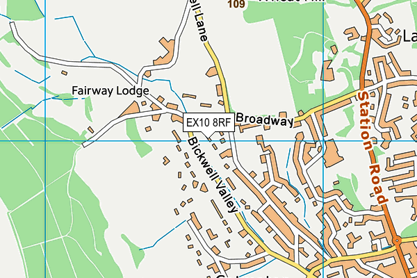 EX10 8RF map - OS VectorMap District (Ordnance Survey)