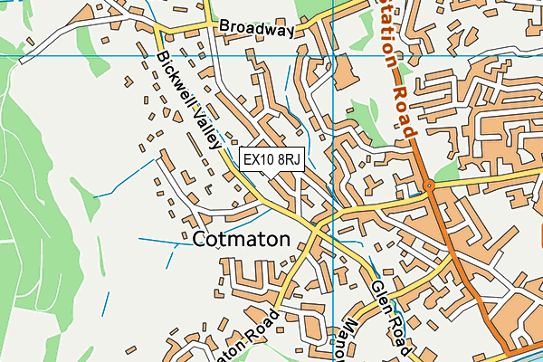 EX10 8RJ map - OS VectorMap District (Ordnance Survey)