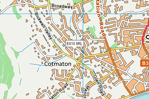 EX10 8RL map - OS VectorMap District (Ordnance Survey)