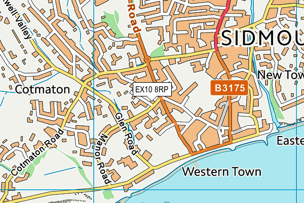 EX10 8RP map - OS VectorMap District (Ordnance Survey)