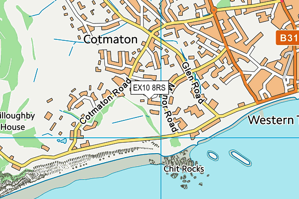 EX10 8RS map - OS VectorMap District (Ordnance Survey)