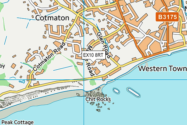 EX10 8RT map - OS VectorMap District (Ordnance Survey)