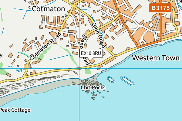 EX10 8RU map - OS VectorMap District (Ordnance Survey)