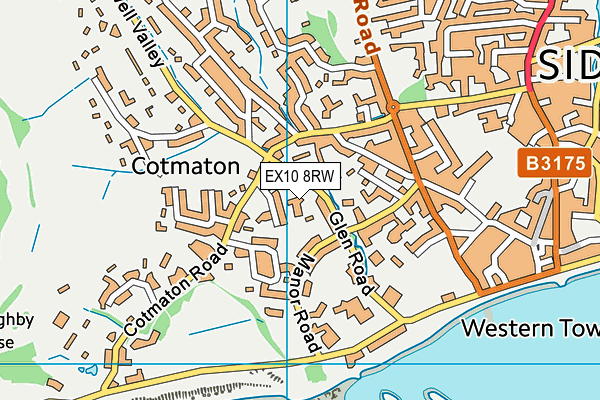Royal Glen Hotel map (EX10 8RW) - OS VectorMap District (Ordnance Survey)