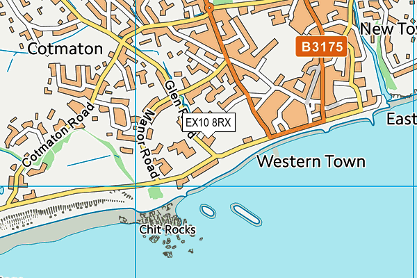 EX10 8RX map - OS VectorMap District (Ordnance Survey)