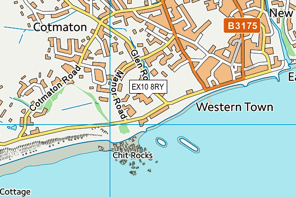 EX10 8RY map - OS VectorMap District (Ordnance Survey)
