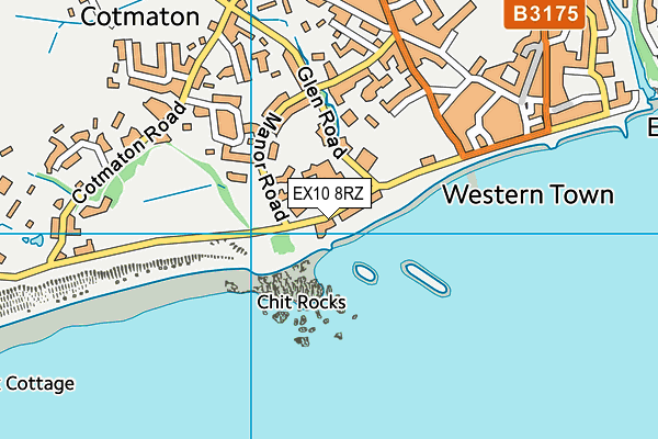 EX10 8RZ map - OS VectorMap District (Ordnance Survey)