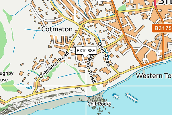 EX10 8SF map - OS VectorMap District (Ordnance Survey)