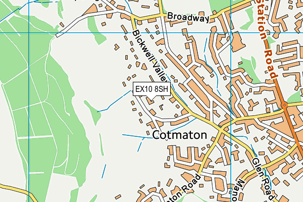 EX10 8SH map - OS VectorMap District (Ordnance Survey)