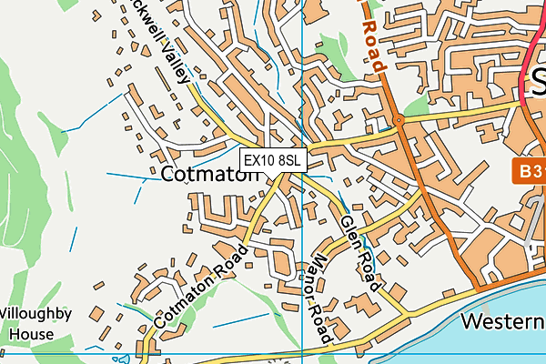 EX10 8SL map - OS VectorMap District (Ordnance Survey)