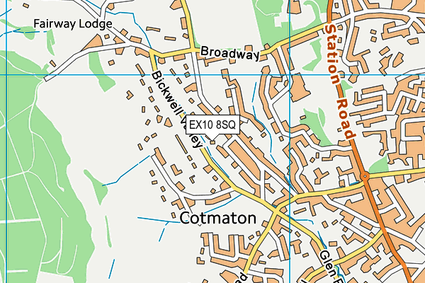 EX10 8SQ map - OS VectorMap District (Ordnance Survey)