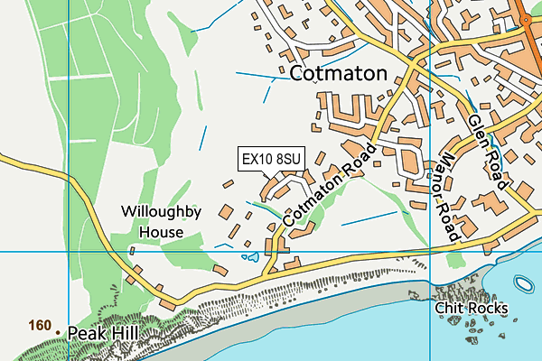 EX10 8SU map - OS VectorMap District (Ordnance Survey)