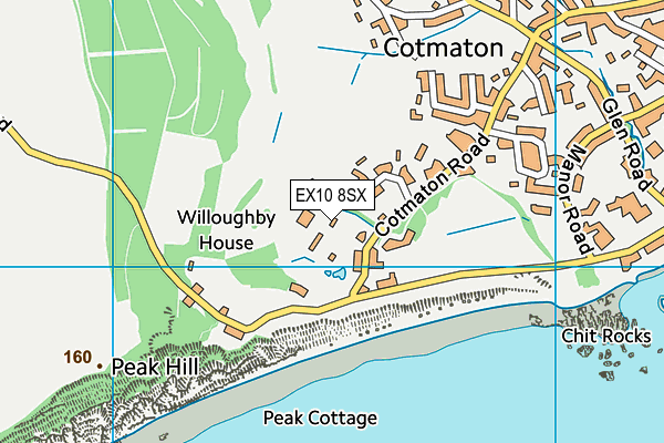 Sidmouth Golf Club map (EX10 8SX) - OS VectorMap District (Ordnance Survey)
