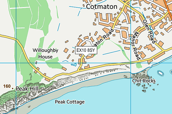 EX10 8SY map - OS VectorMap District (Ordnance Survey)