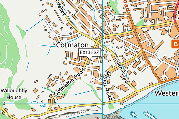 EX10 8SZ map - OS VectorMap District (Ordnance Survey)