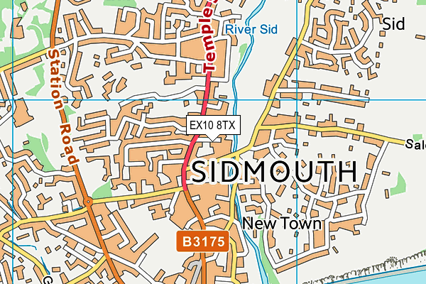 EX10 8TX map - OS VectorMap District (Ordnance Survey)