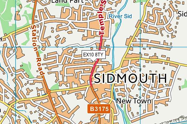 EX10 8TY map - OS VectorMap District (Ordnance Survey)