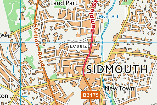 EX10 8TZ map - OS VectorMap District (Ordnance Survey)