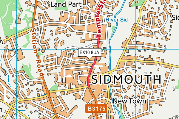 EX10 8UA map - OS VectorMap District (Ordnance Survey)