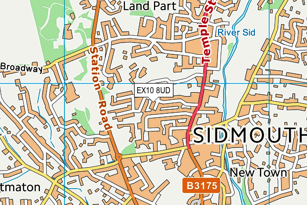 EX10 8UD map - OS VectorMap District (Ordnance Survey)