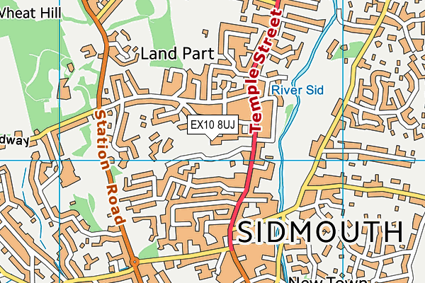 EX10 8UJ map - OS VectorMap District (Ordnance Survey)