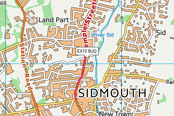 EX10 8UQ map - OS VectorMap District (Ordnance Survey)