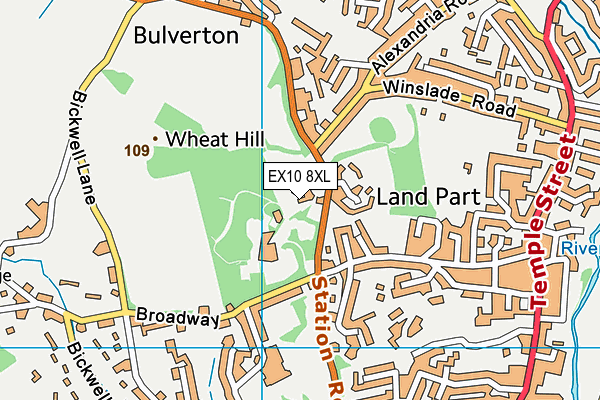 EX10 8XL map - OS VectorMap District (Ordnance Survey)